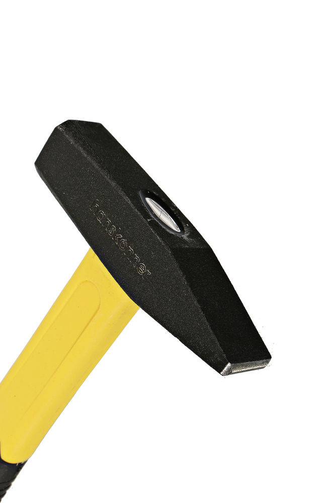 Молоток слесарный, кованый боек, 300 г, фибергласовая рукоятка, Hanskonner