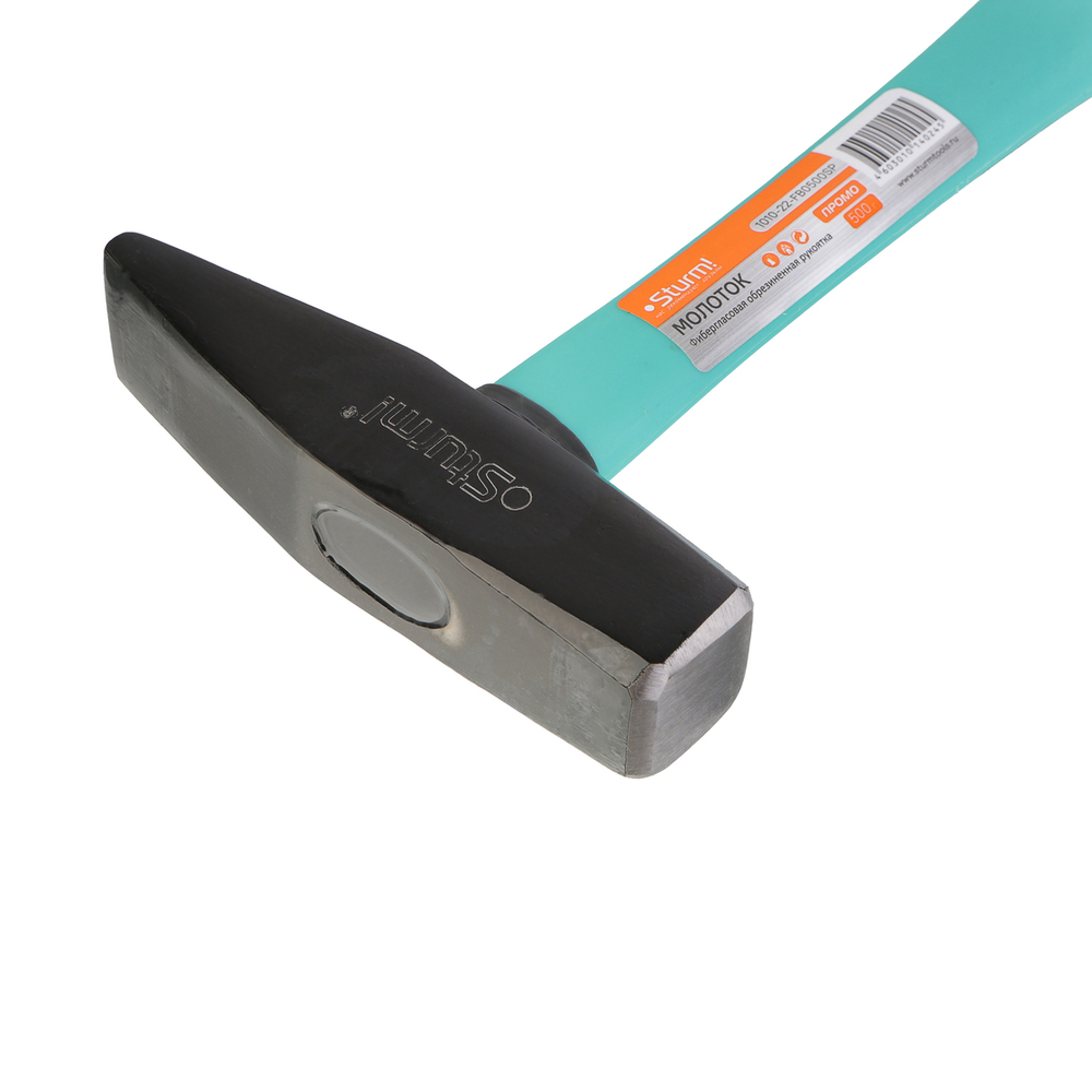 Слесарный молоток,ЗАЩИТА ОТ РАСКОЛА,фибергласс, кован. боек 500гр,Sturm! ПРОМО