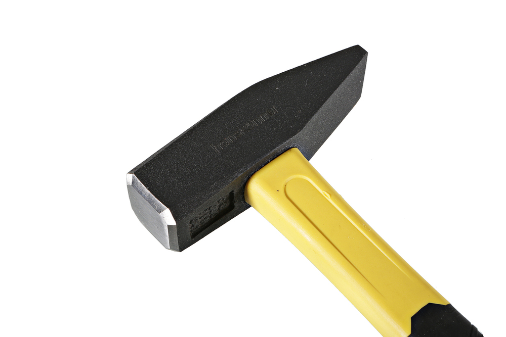 Молоток слесарный, кованый боек, 1000 г, фибергласовая рукоятка, Hanskonner