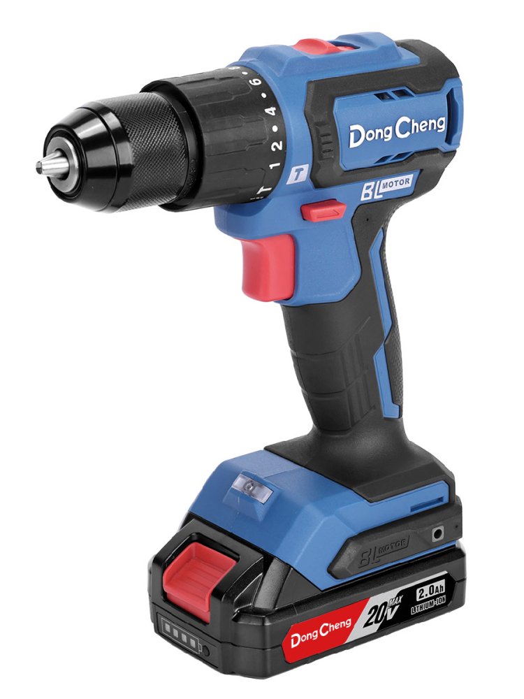 Аккумуляторная ударная дрель-шуруповерт DongCheng DCJZ2040i13(TYPE AM), 20 В, 45 Нм, 2 акб 2 Ач, зу 2 А