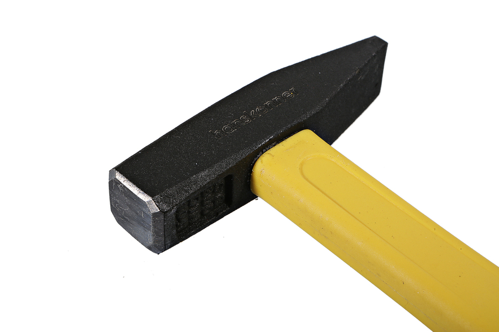 Молоток слесарный, кованый боек, 300 г, фибергласовая рукоятка, Hanskonner