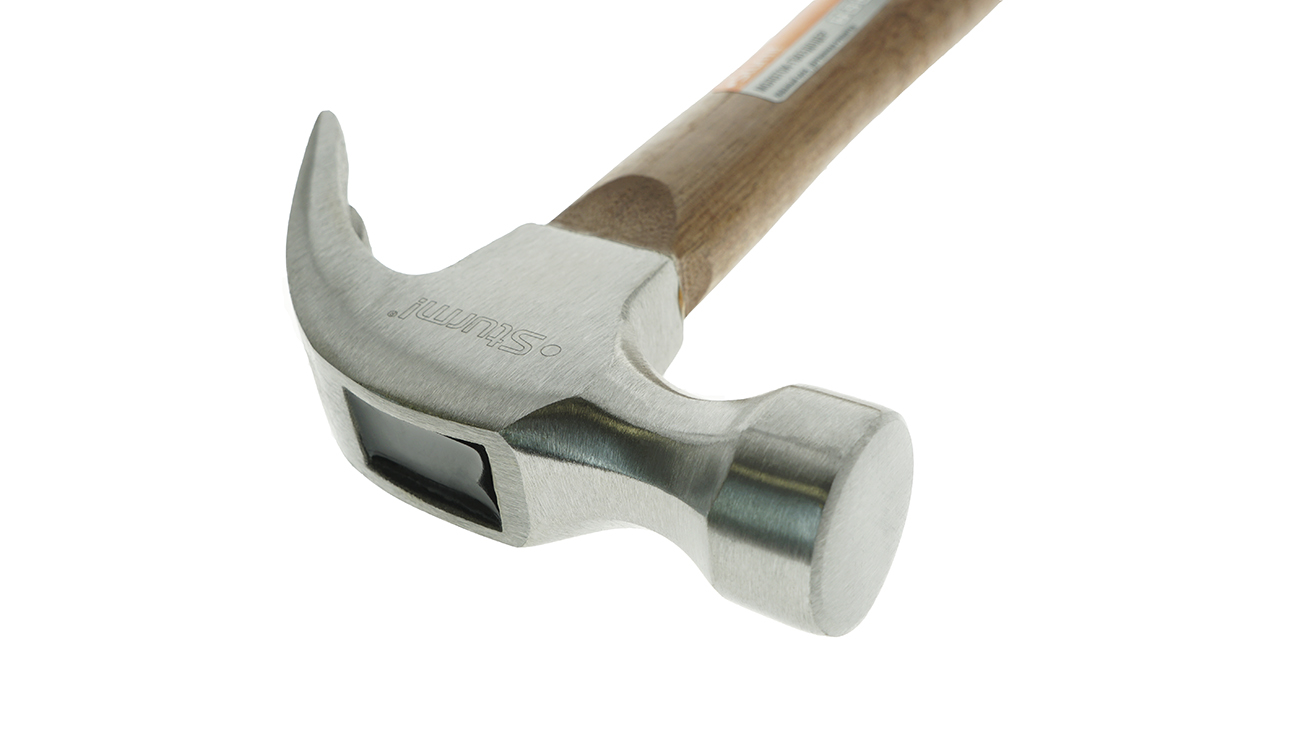 Молоток-гвоздодер, 450 г, кованый боек, деревянная рукоятка Sturm!