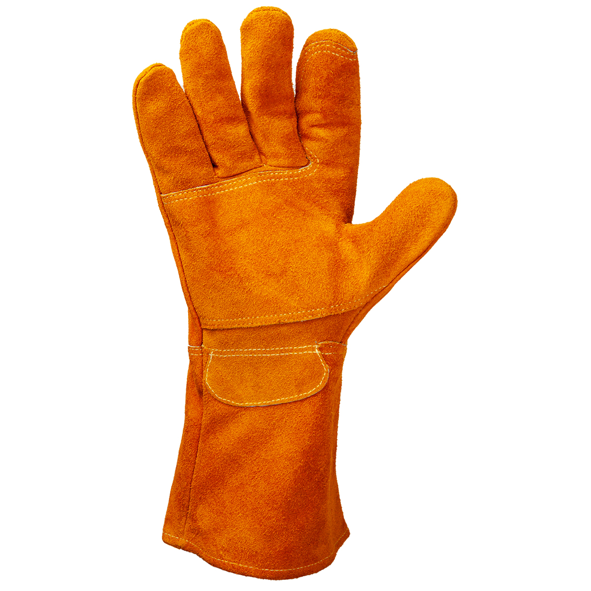 Перчатки сварщика Ferrus Light  с крагой из спилковой кожи без подкладки, с дополнительной накладкой на ладони