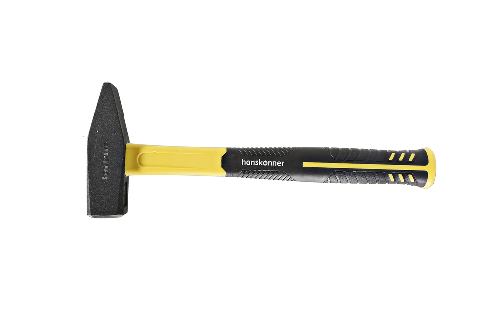 Молоток слесарный, кованый боек, 1000 г, фибергласовая рукоятка, Hanskonner