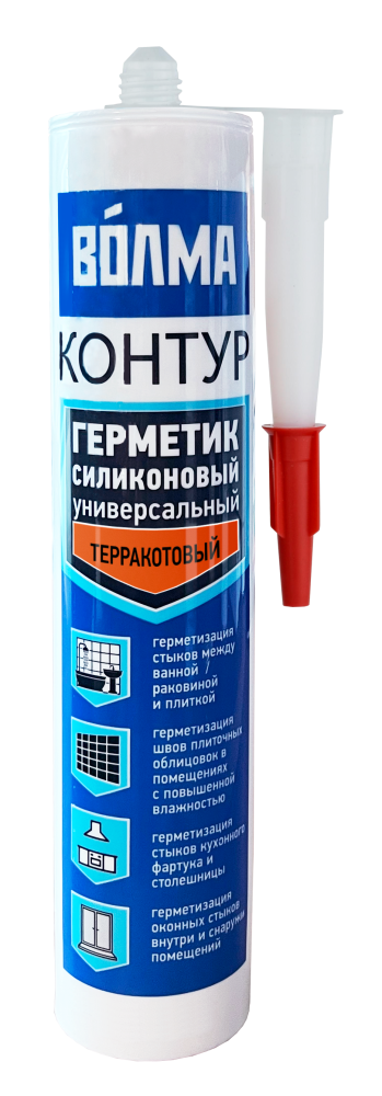 Силиконовый герметик «ВОЛМА-Контур» 290 мл, терракотовый