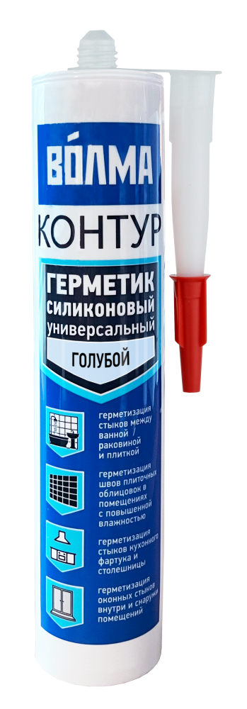 Силиконовый герметик «ВОЛМА-Контур» 290 мл, голубой