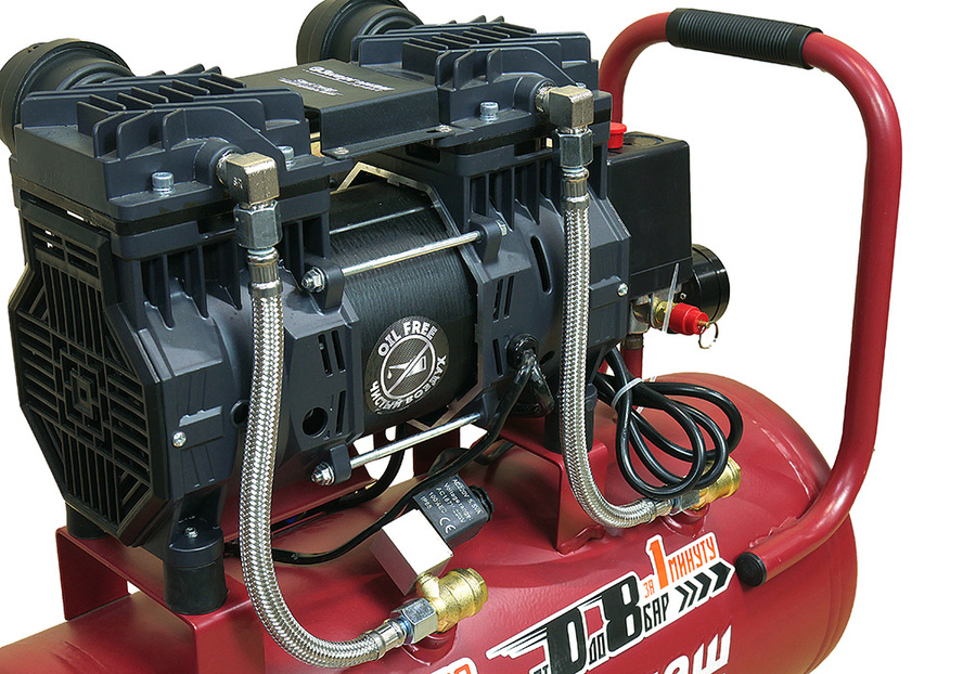 Компрессор безмасляный ВК1-24БМ Энергомаш ГАРАНТ 1,5кВт,240л/мин, ресивер 24л, бесшумный