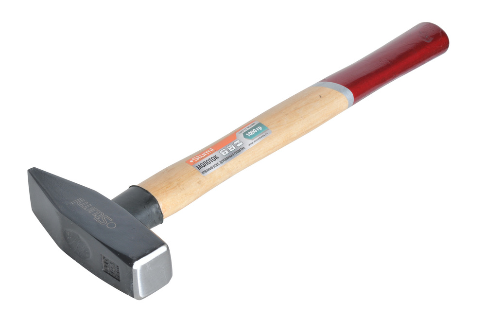Молоток слесарный кованый боек, 1000 г, деревянная рукоятка Sturm!