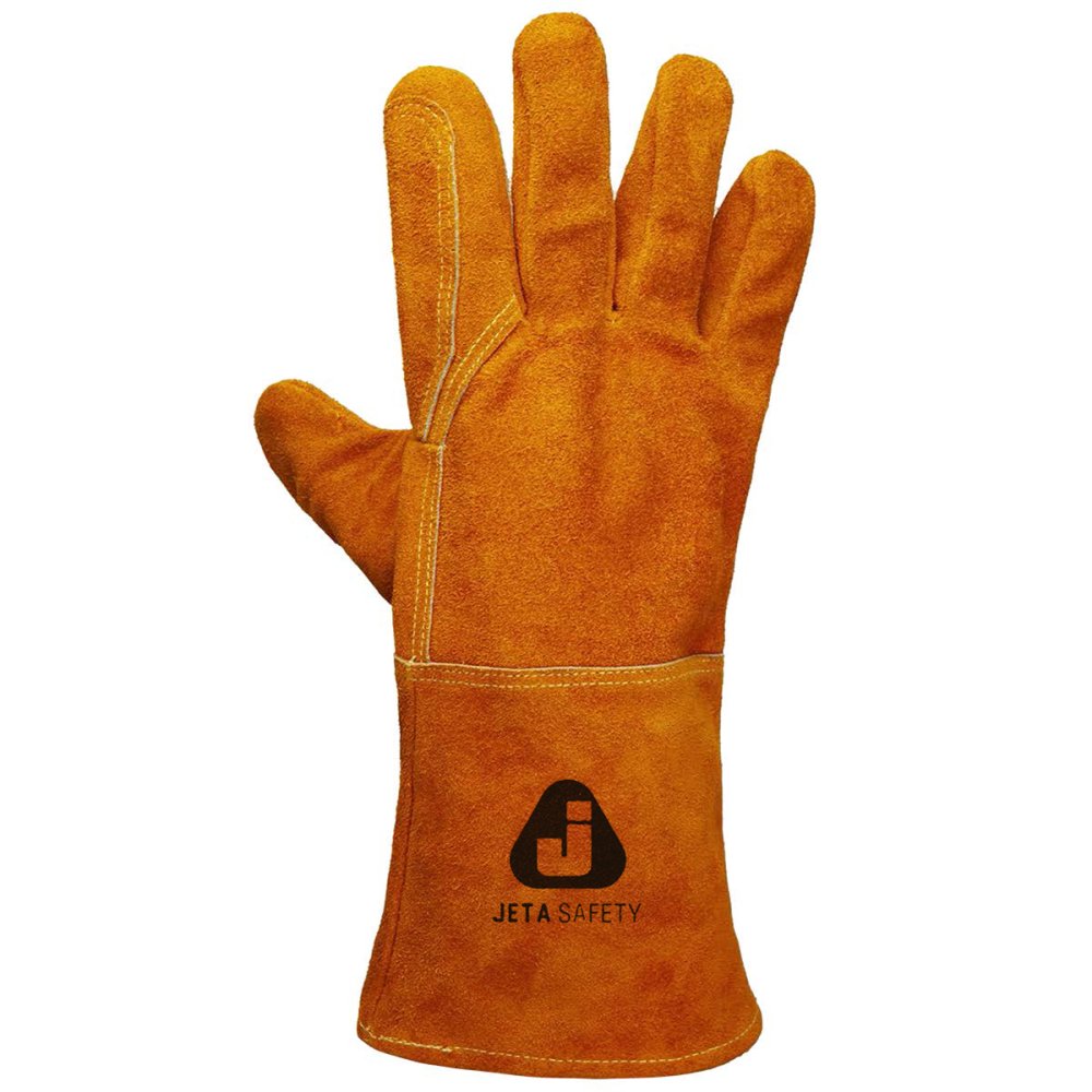 Перчатки сварщика Ferrus Light  с крагой из спилковой кожи без подкладки, с дополнительной накладкой на ладони