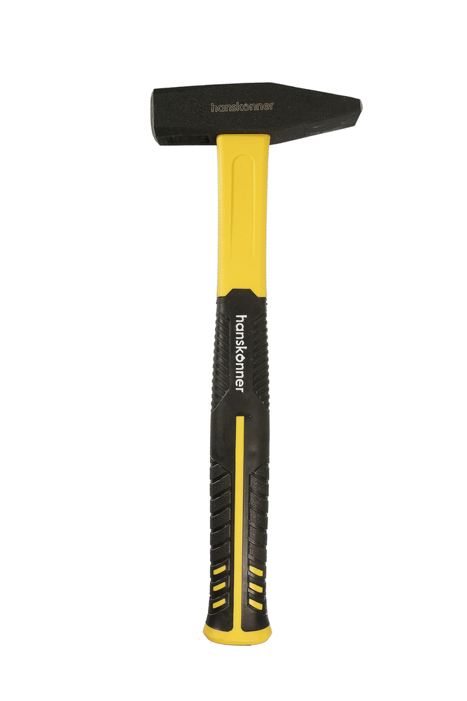 Молоток слесарный, кованый боек, 500 г, фибергласовая рукоятка, Hanskonner