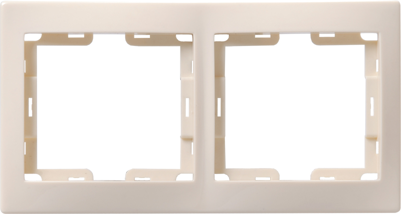 KVARTA Рамка 2-местная вертикальная РВ-2-ККм кремовый IEK