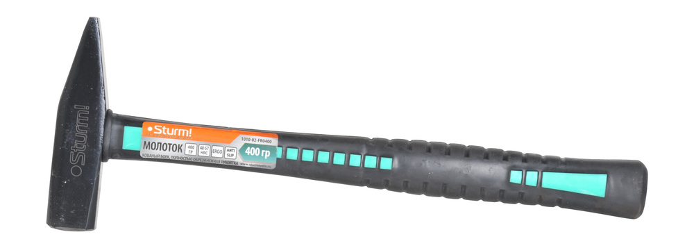Молоток слесарный, 400 г, кованный боек, фибергласовая рукоятка Sturm!