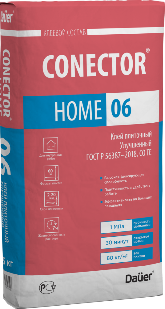 CONECTOR HOME 06 Клей плиточный Улучшенный 25 кг
