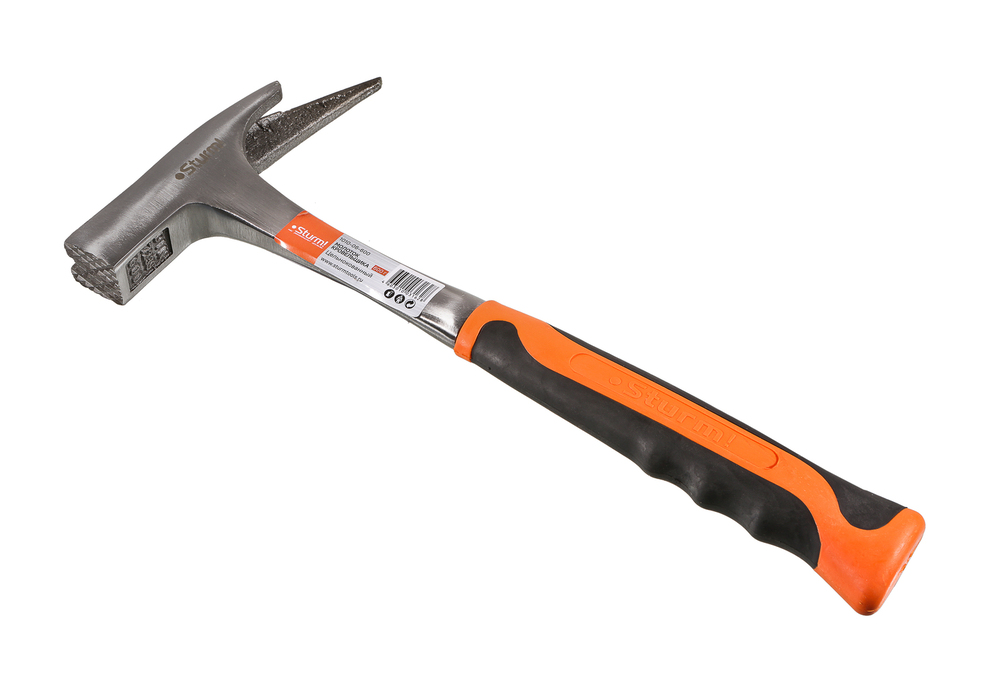 Молоток кровельщика цельнокованый, обрезиненная рукоятка, 600 г Sturm!