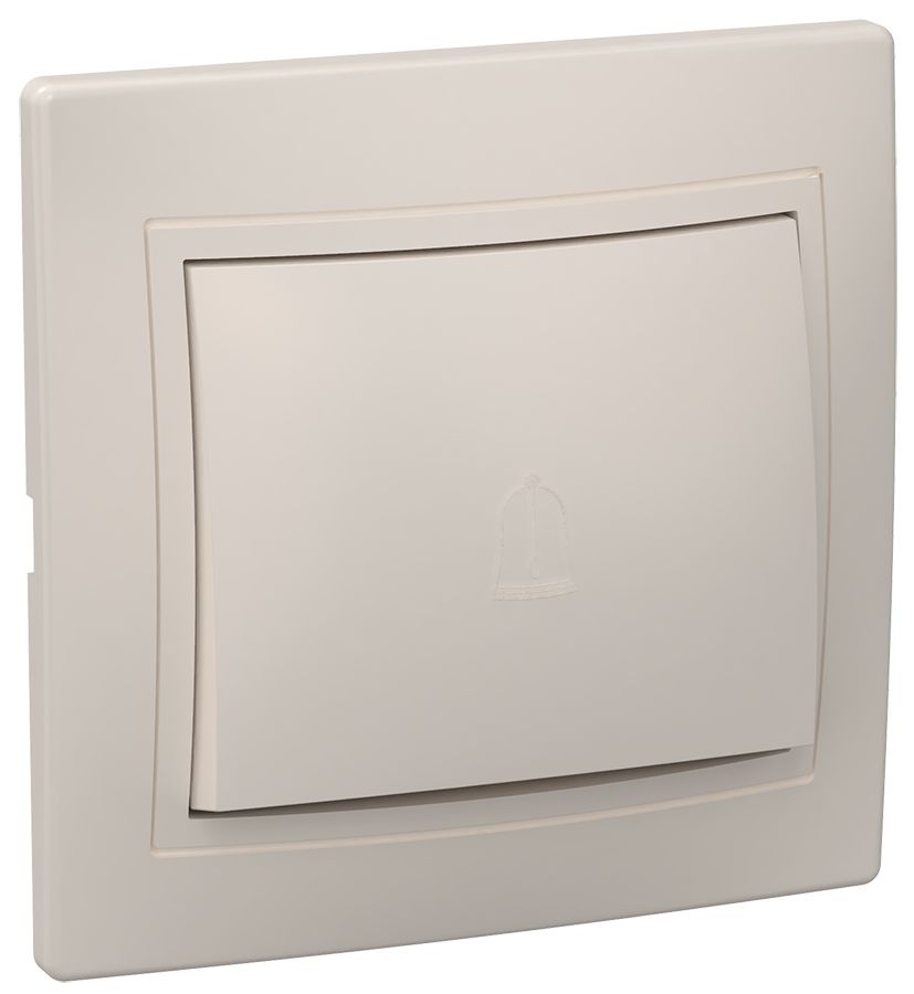 KVARTA Выключатель 1-клавишный проходной ВСп10-1-0-ККм 10А кремовый IEK