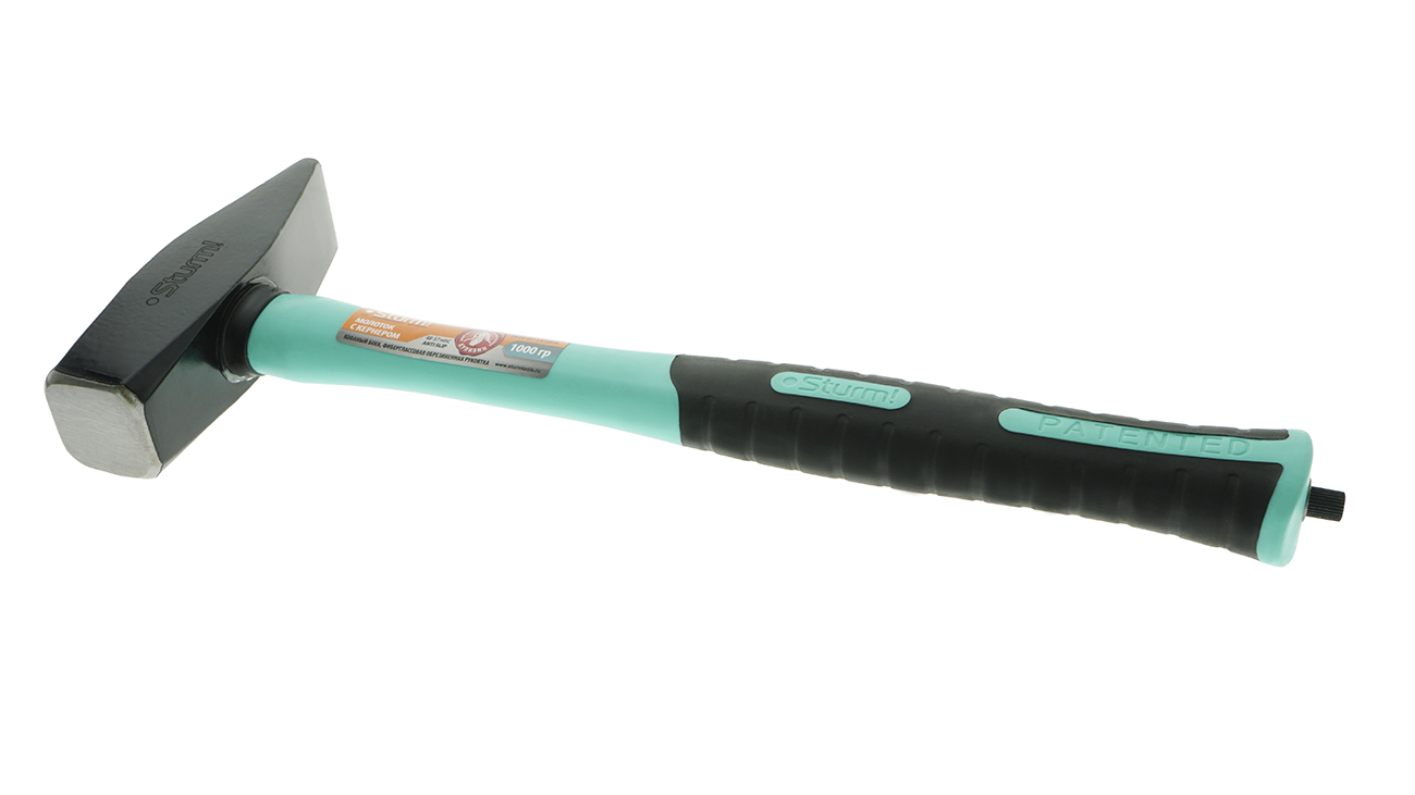 Молоток со встроенным кернером, 1000г, фибергласс, серия Кулибин, Sturm!
