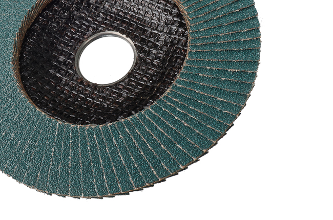 Круг зачистной лепестковый ЦИРКОНИЕВЫЙ, конический 125х22, зерно 80, Hanskonner