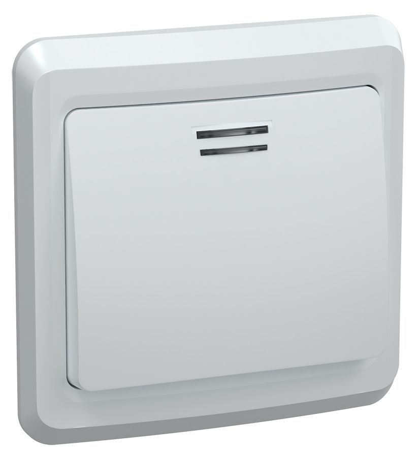 VEGA Выключатель 1-клавишный с индикацией ВС10-1-1-ВБ 10А белый IEK