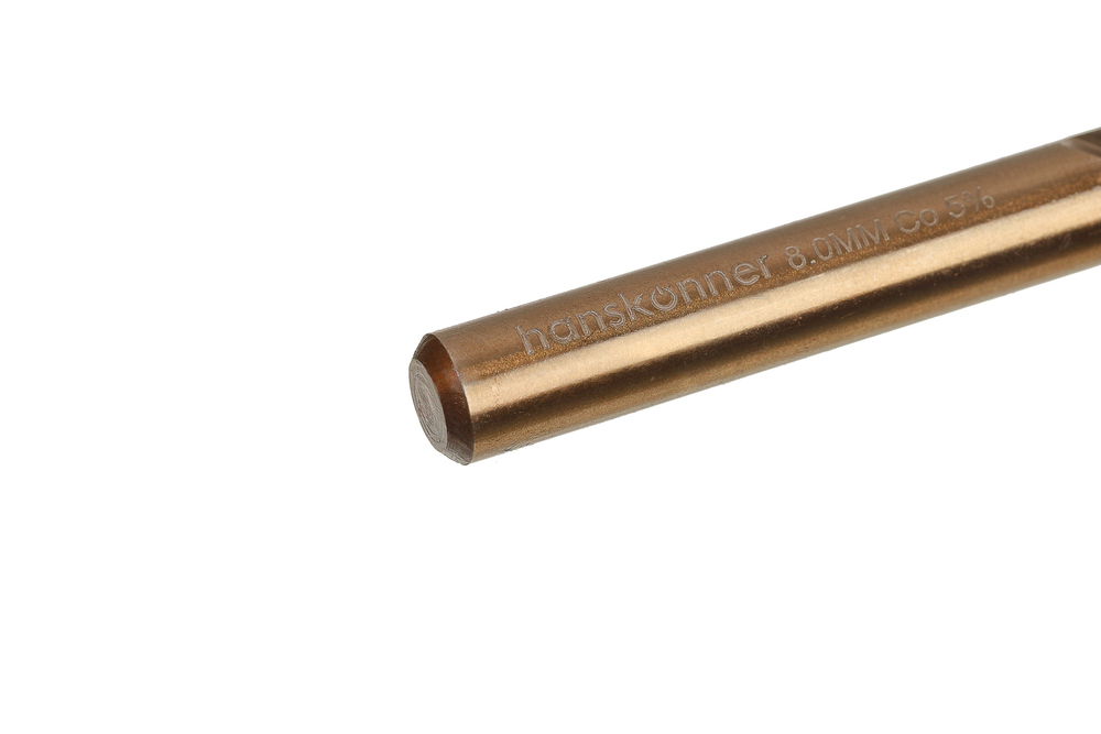 Сверло по металлу COBALT 8,0х117мм Hanskonner
