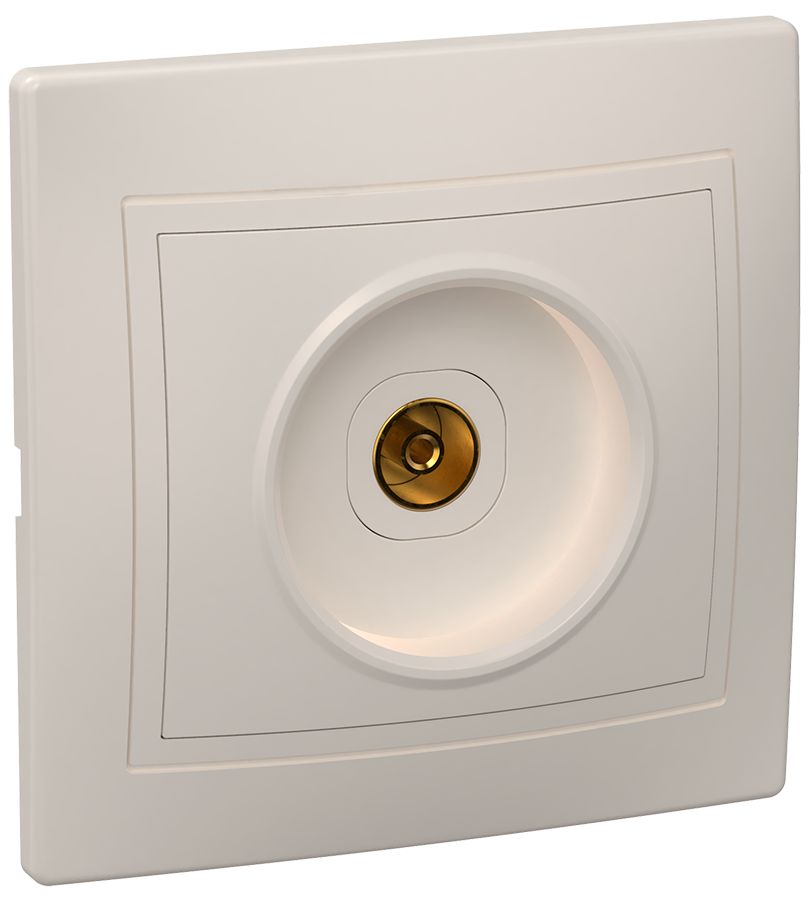 KVARTA Розетка 1-местная TV РТВ10-ККм кремовый IEK