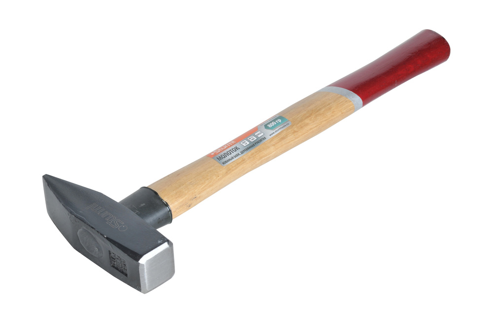 Молоток слесарный кованый боек, 800 г, деревянная рукоятка Sturm!
