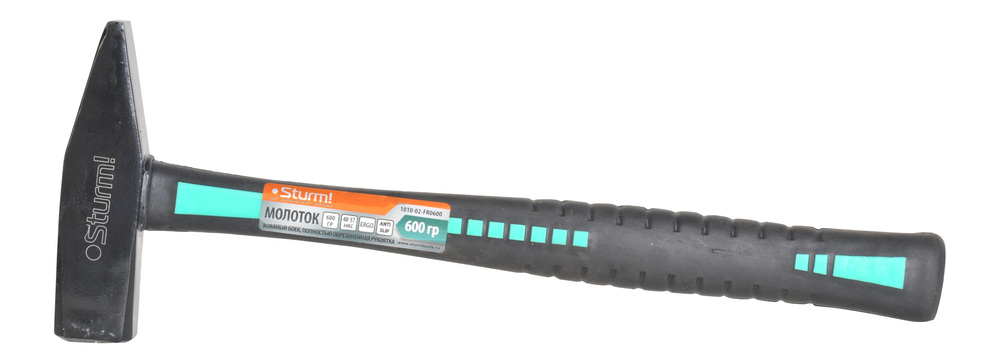 Молоток слесарный, 600 г, кованный боек, фибергласовая рукоятка Sturm!