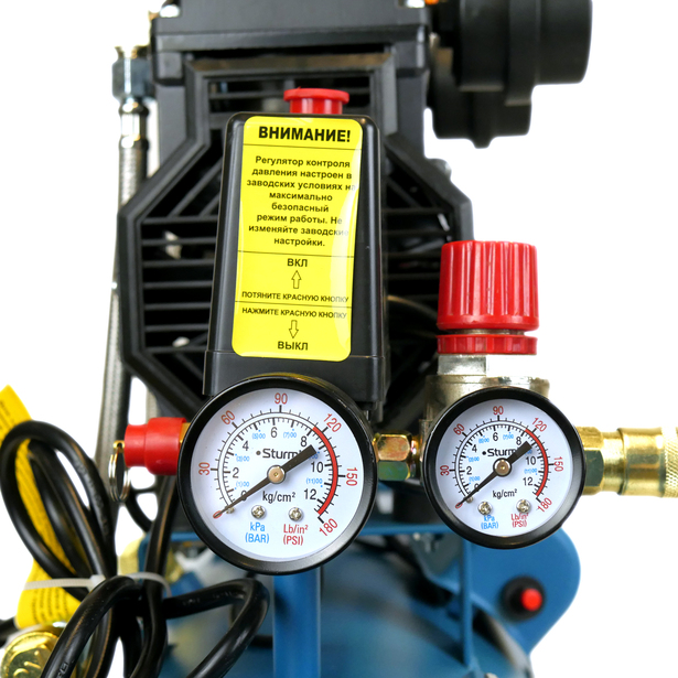 Компрессор безмасляный AC93224OL Sturm! 1,5кВт, 240 л/мин,ресивер 24л., бесшумный, "профи"