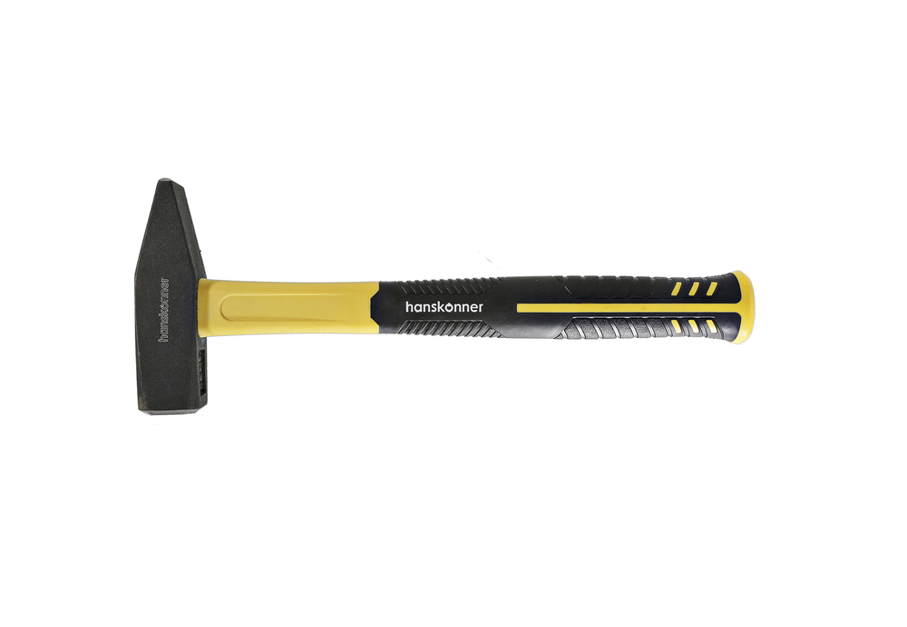 Молоток слесарный, кованый боек, 800 г, фибергласовая рукоятка, Hanskonner