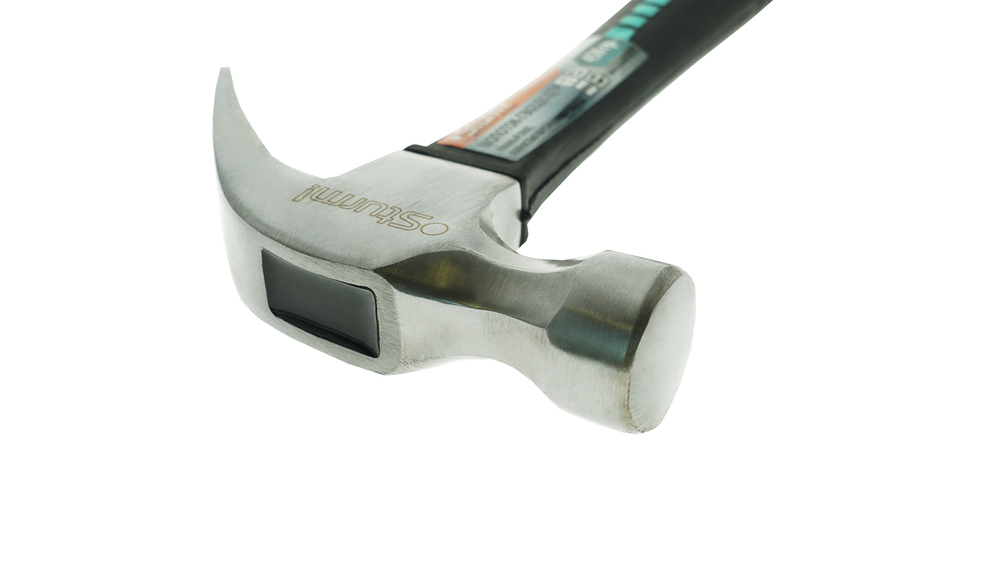 Молоток-гвоздодер, 450 г, кованый боек, обрезиненная рукоятка Sturm!