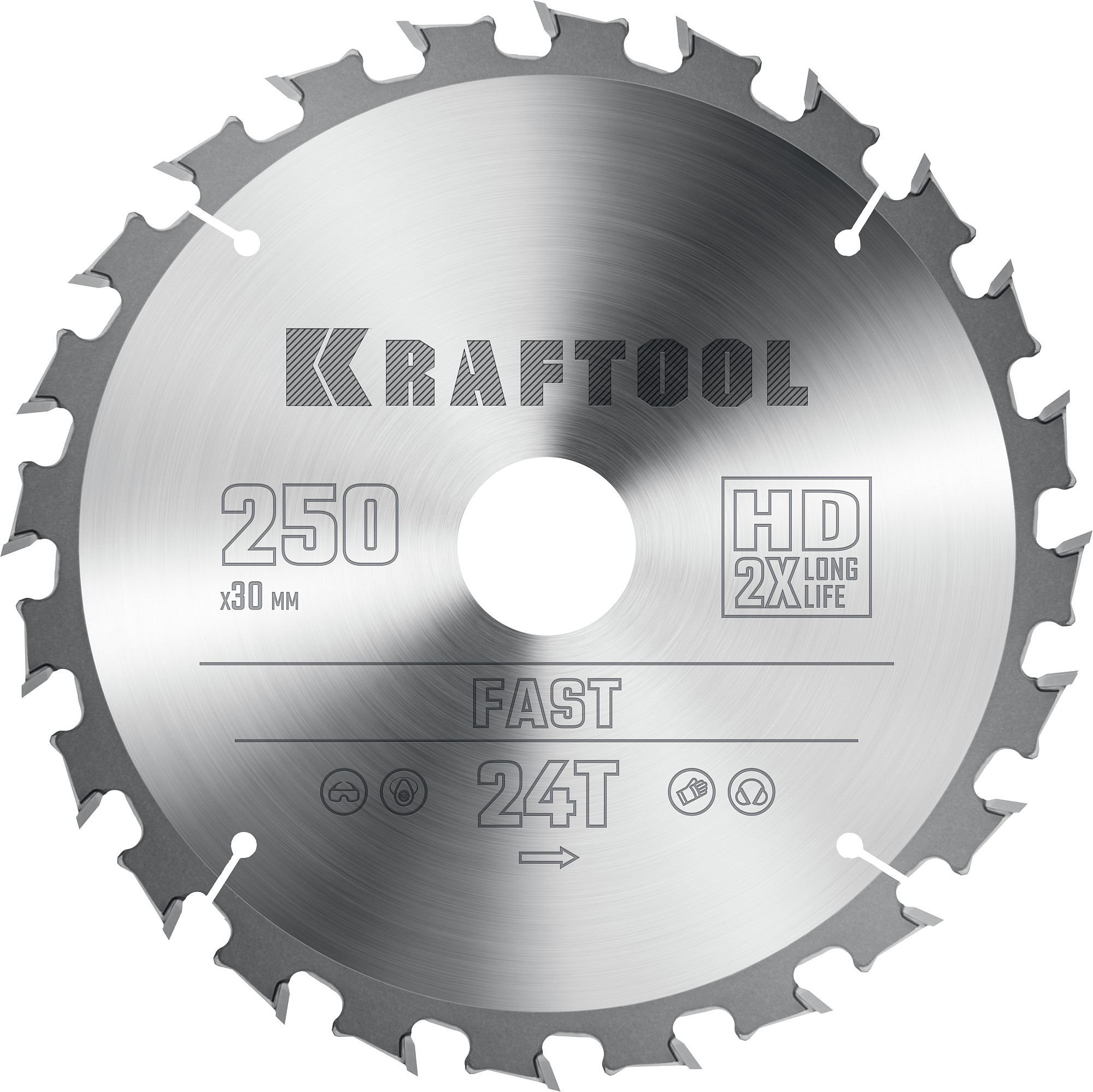 KRAFTOOL Fast 250х30мм 24Т, диск пильный по дереву