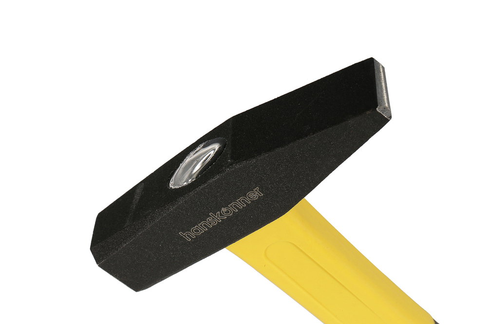 Молоток слесарный, кованый боек, 500 г, фибергласовая рукоятка, Hanskonner