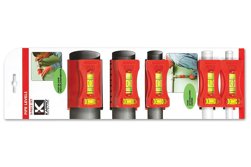 350 Kapro набор уровней для всех видов и типоразмеров труб (5 штук)