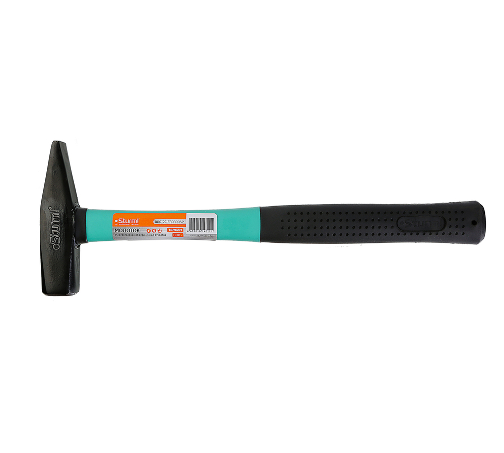 Слесарный молоток,ЗАЩИТА ОТ РАСКОЛА,фибергласс, кованый боек 300гр, Sturm! ПРОМО