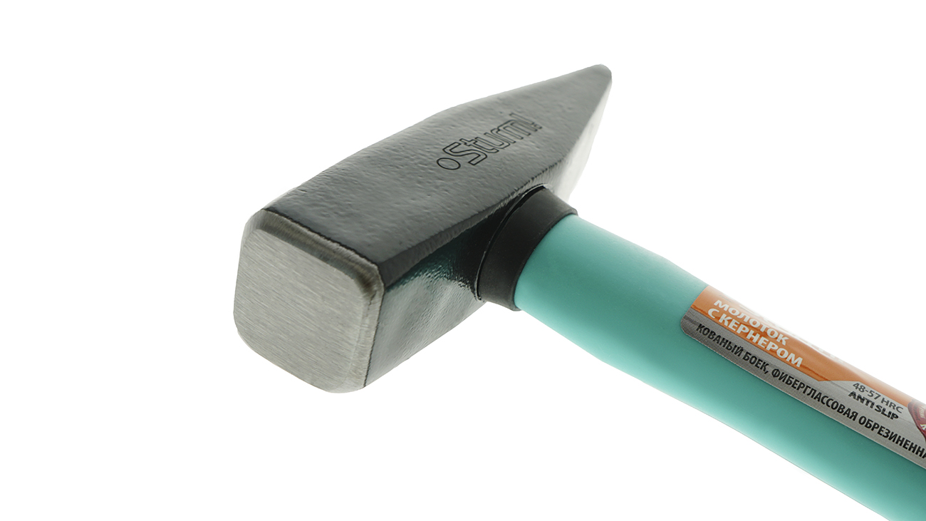 Молоток со встроенным кернером, 400г, фибергласс, серия Кулибин, Sturm!