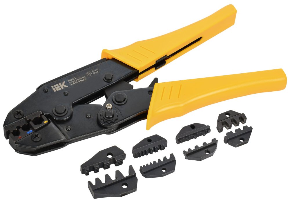 ARMA2L 3 Набор клещи обжимные КО-01 + 4 сменных матриц IEK