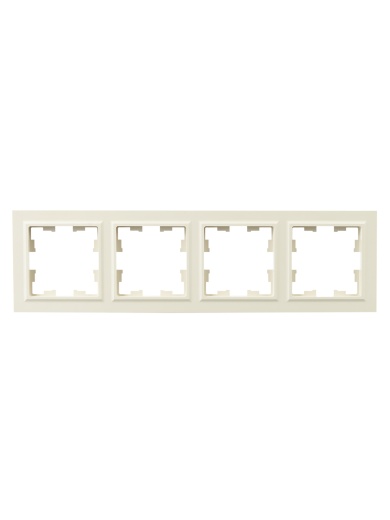 BRITE Рамка 4-местная РУ-4-БрКр бежевый IEK