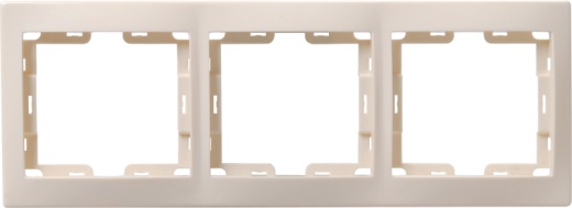 KVARTA Рамка 3-местная вертикальная РВ-3-ККм кремовый IEK