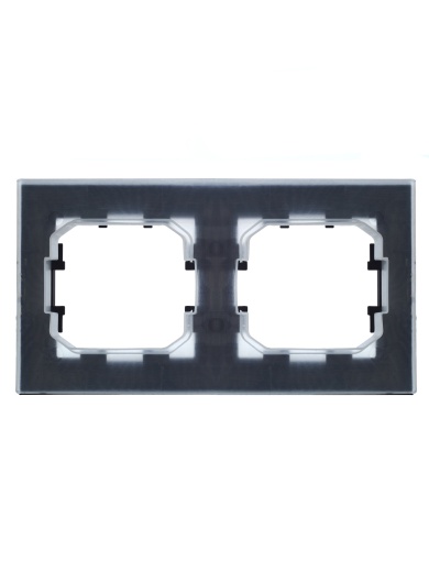 BRITE Рамка 2-местная IP44 РУ-2-БрЧ-44 черный IEK
