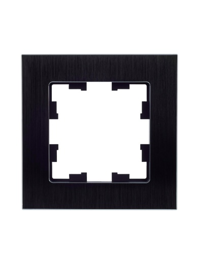 BRITE Рамка 1 -местная РУ-1-1-БрЧ металл черный IEK