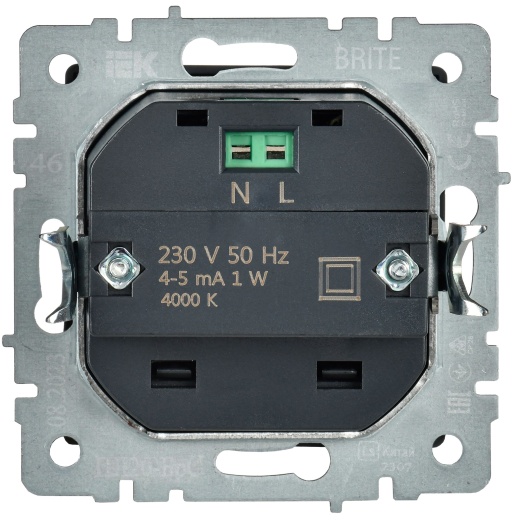 BRITE Подсветка светодиодная встраиваемая ПЛ20-БрС сталь IEK