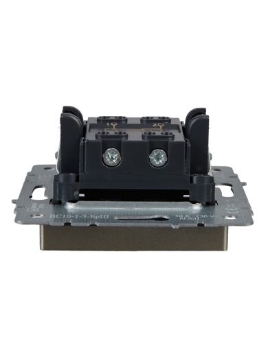 BRITE Выключатель 1-клавишный перекрестный 10А ВС10-1-3-БрШ шампань IEK