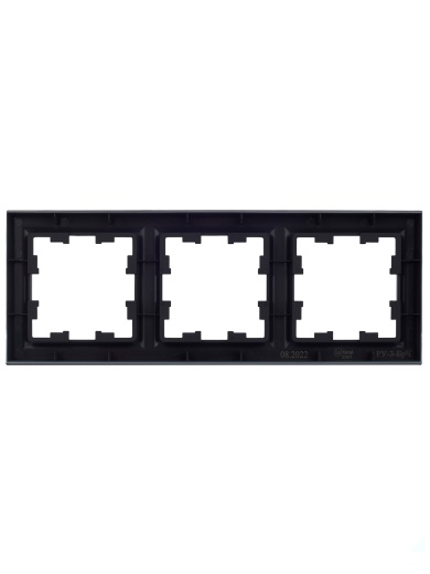 BRITE Рамка 3-местная РУ-3-БрЧ черный IEK
