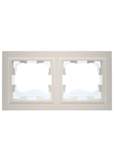 BRITE Рамка 2-местная IP44 РУ-2-БрЖ-44 жемчуг IEK