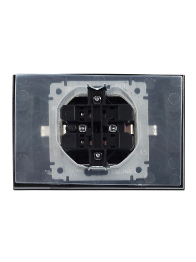 BRITE Розетка 2-местная с заземлением с защитными шторками и крышкой 16А в сборе IP44 РСбш12-3-44-БрТБ темная бронза IEK