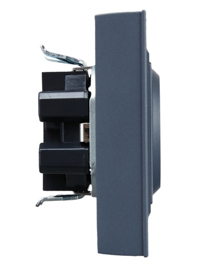 BRITE Розетка 2-местная с заземлением без защитных шторок 16А в сборе РС12-3-БрМ маренго IEK