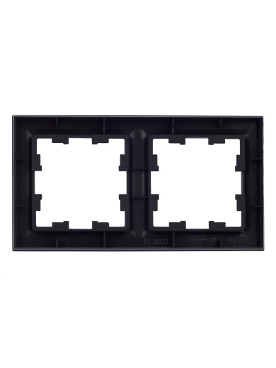 BRITE Рамка 2-местная РУ-2-БрГ графит IEK