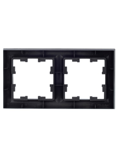 BRITE Рамка 2-местная РУ-2-БрС сталь IEK