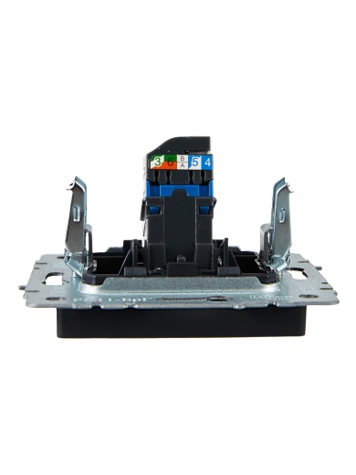 BRITE Розетка компьютерная RJ45 кат.6 РК11-БрГ графит IEK