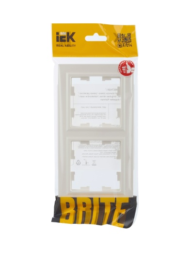 BRITE Рамка 2-местная РУ-2-БрЖ жемчуг IEK