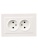BRITE Розетка 2-местная без заземления без защитных шторок 10А в сборе РС12-2-БрЖ жемчуг IEK